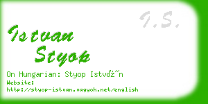 istvan styop business card